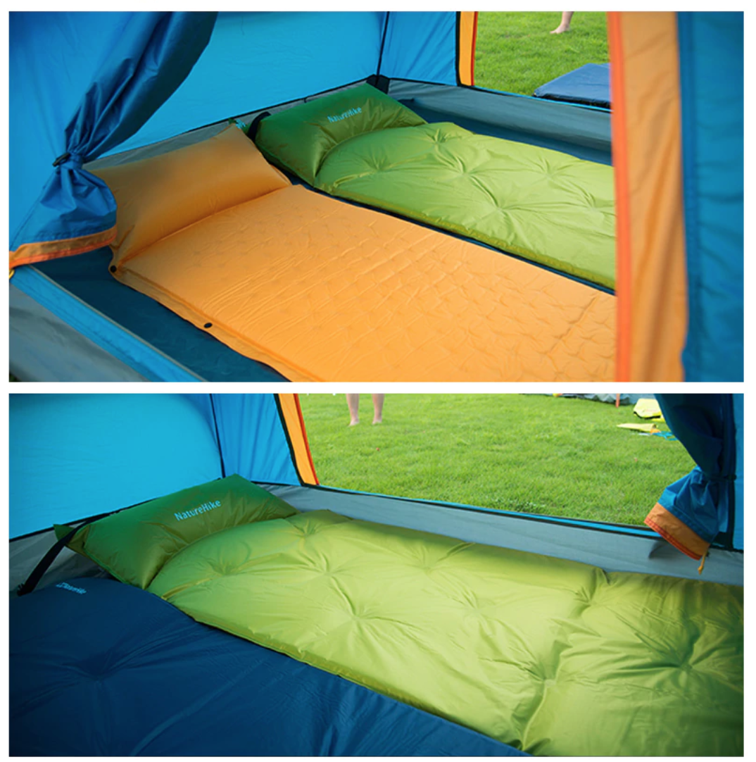 Đệm tự bơm hơi Naturehike Self-inflating With Pillow Camping Mat NH15Q002-D - 9570