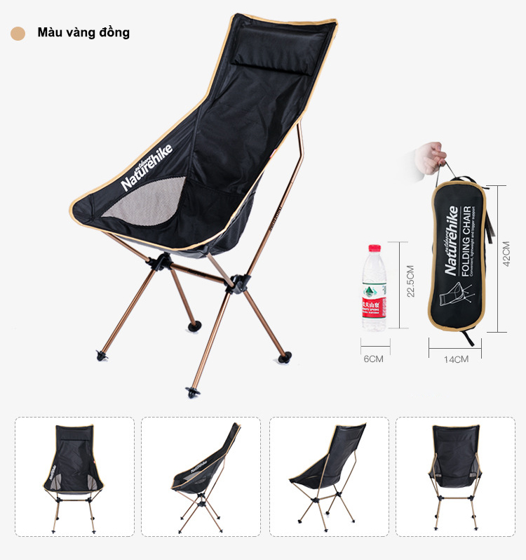 Ghế xếp có tựa đầu Naturehike Portable Folding Chair NH17Y010-L - 9513