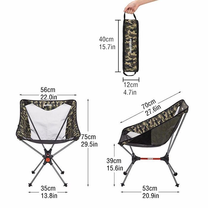 Ghế xếp có tựa lưng Naturehike Ultralight Folding Moon Chair NH19JJ005 - 9519