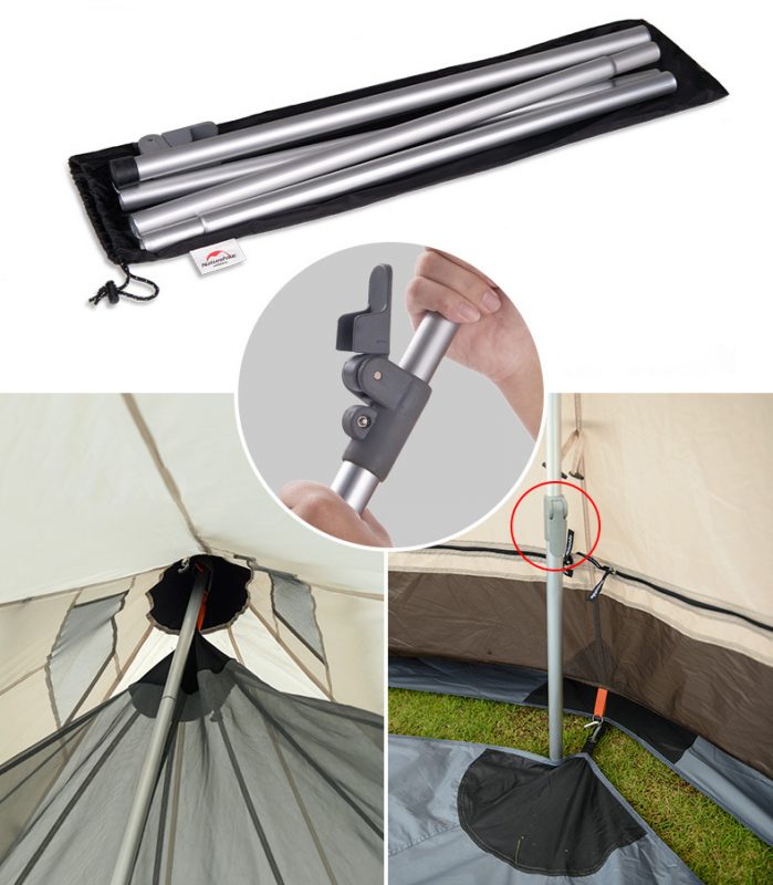 Lều cắm trại 4 người Naturehike Foldable Waterproof Double Layer Pyramid Tent NH17T200-M - 9552