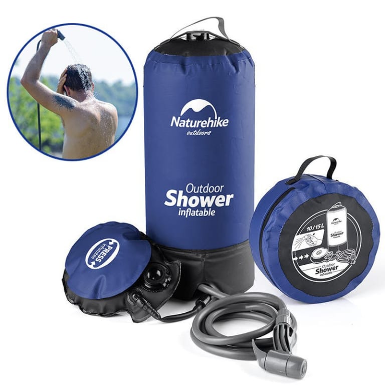 Bình nước tắm có vòi gấp gọn 11L Naturehike Shower Bag NH17L101-D - 9709