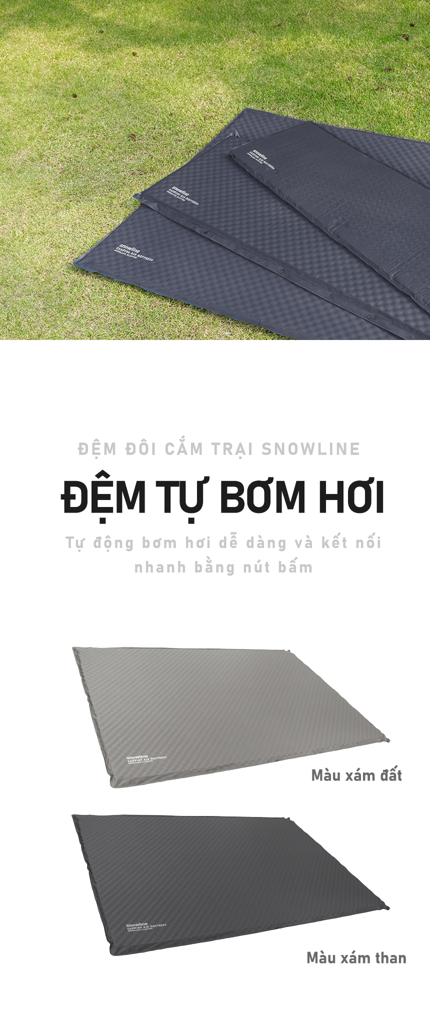 Đệm bơm hơi Snowline Camping Inflatable Mat SNH5UMT003