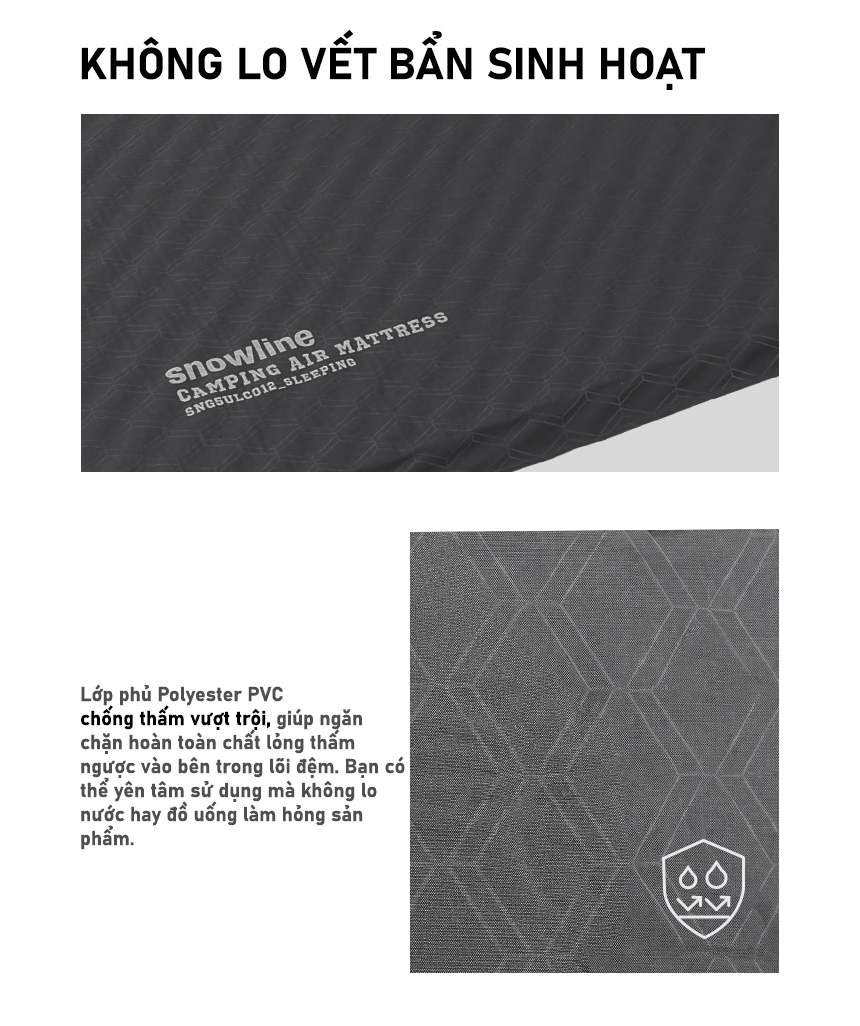 Đệm bơm hơi Snowline Camping Inflatable Mat SNH5UMT003