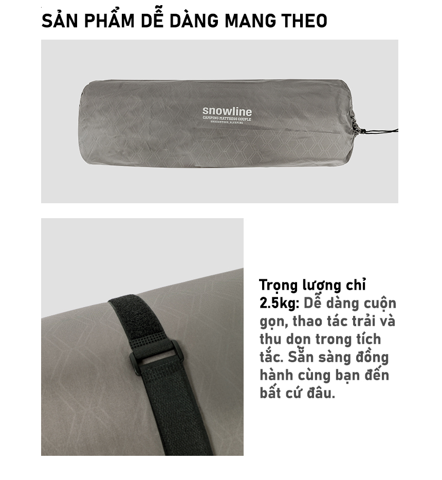 Đệm bơm hơi Snowline Camping Inflatable Mat SNH5UMT003