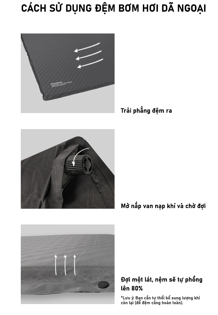 Đệm bơm hơi Snowline Camping Inflatable Mat SNH5UMT003