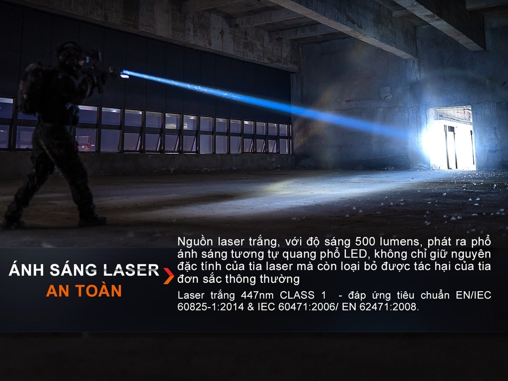 Đèn pin Laser trằng Fenix White Laser Flashlight HT30R