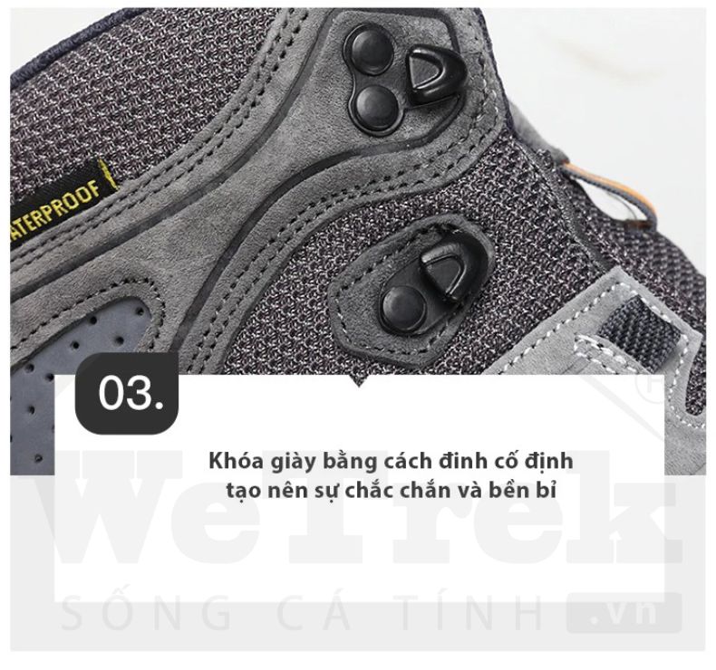 Giày leo núi nữ cổ cao Humtto Hiking Shoes 210696B-2