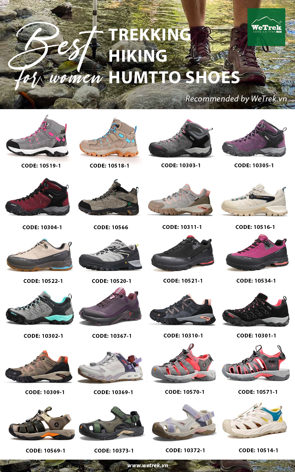 Tổng hợp các mẫu giày Humtto tại WeTrek.vn