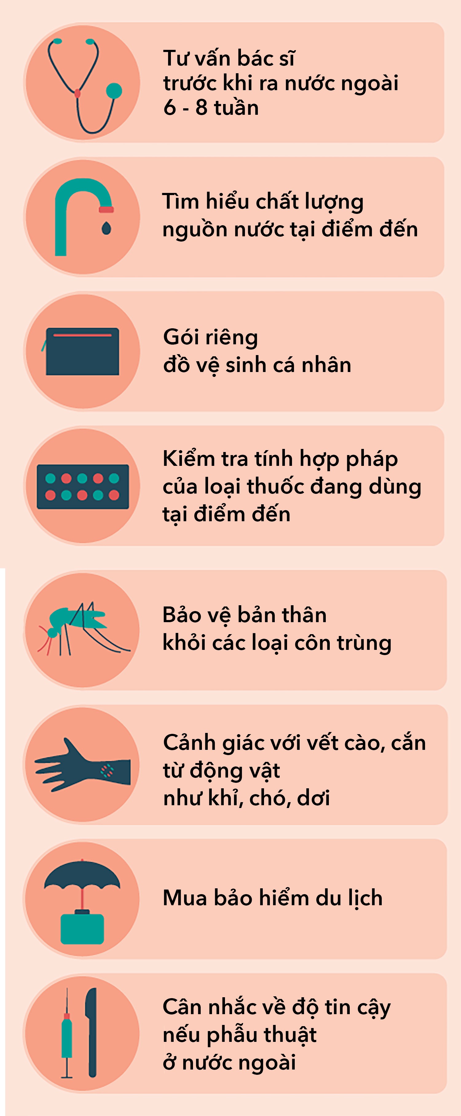 [Infographic] Những cảnh báo về sức khỏe khi đi du lịch nước ngoài dành cho bạn