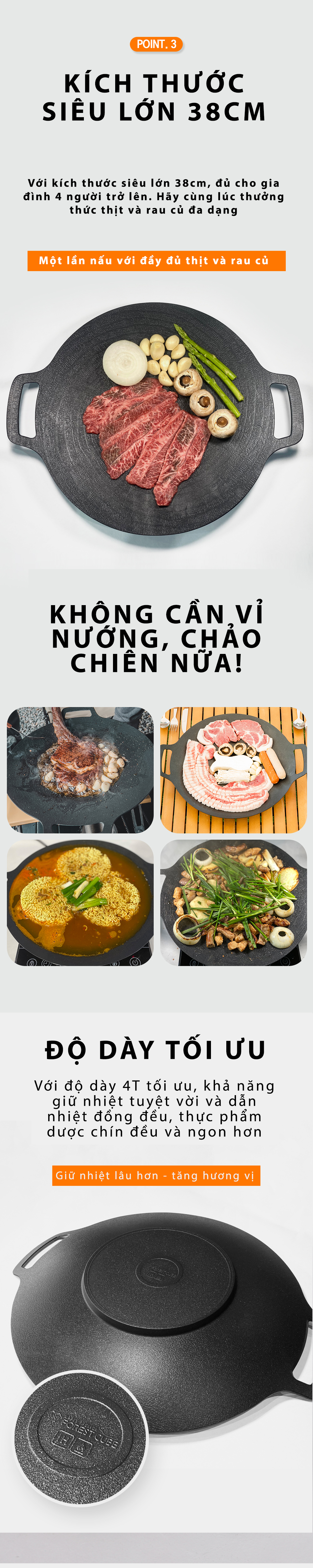 Chảo gang dã ngoại Forest Cube Home Griddle Induction P00000NV