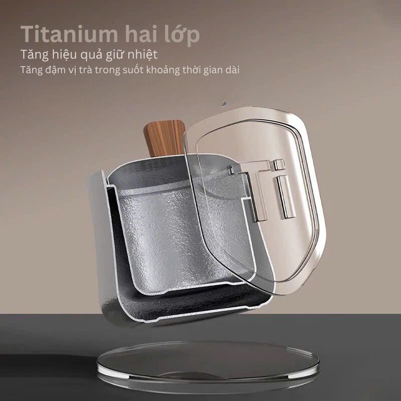 Bộ ấm trà Titanium Naturehike Glamping CNK2450CF025