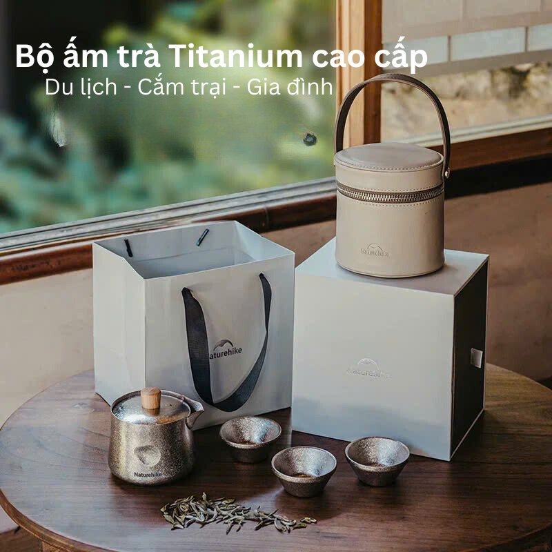 Bộ ấm trà Titanium Naturehike Glamping CNK2450CF025