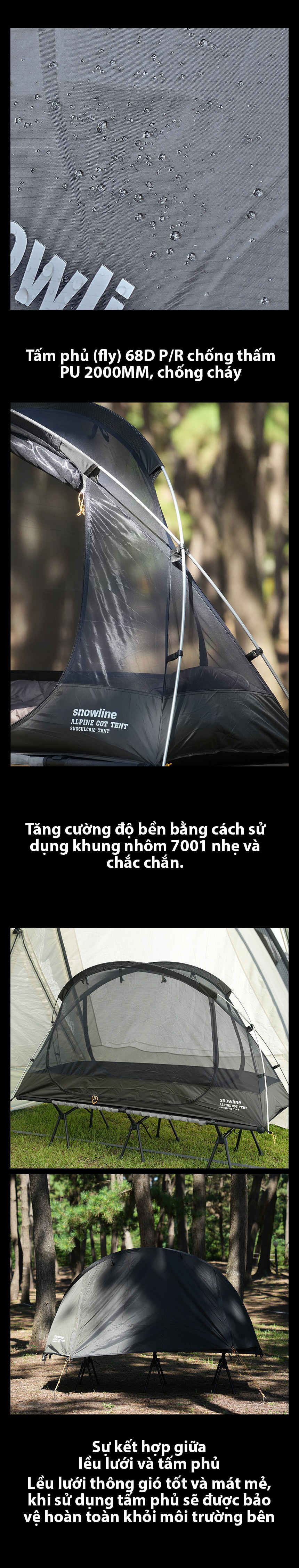 Lều cắm trại 1 người Snowline Alpine Cot Tent SNH5ULT005