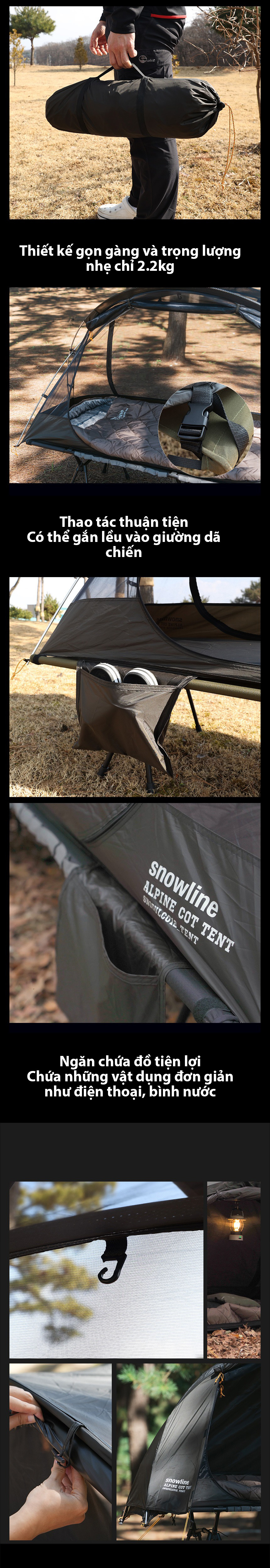 Lều cắm trại 1 người Snowline Alpine Cot Tent SNH5ULT005
