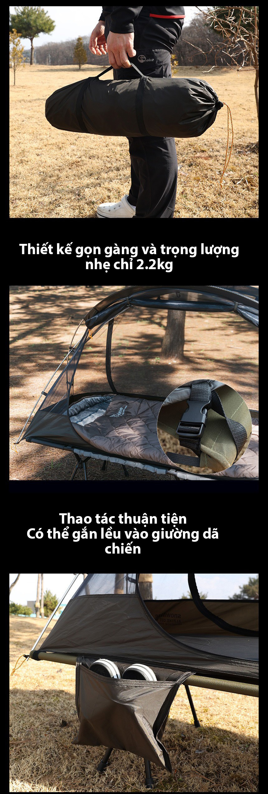 Lều cắm trại 1 người Snowline Alpine Cot Tent SNH5ULT005