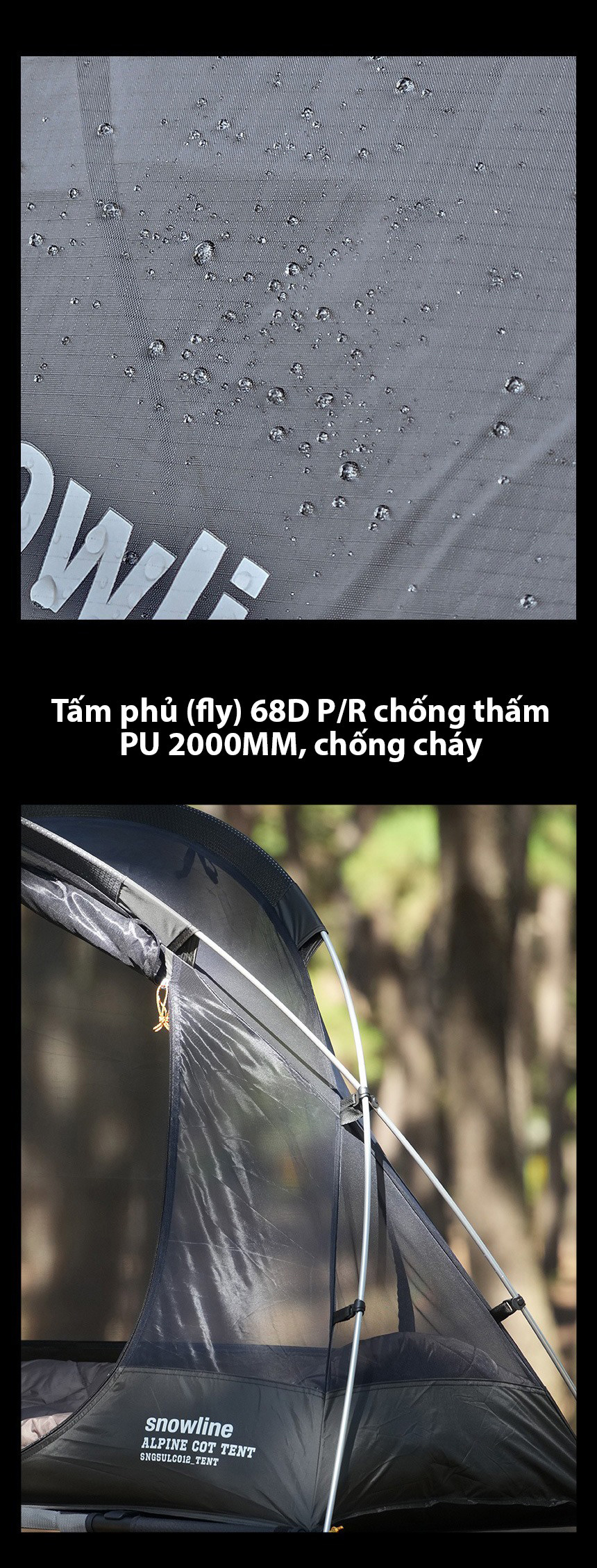 Lều cắm trại 1 người Snowline Alpine Cot Tent SNH5ULT005