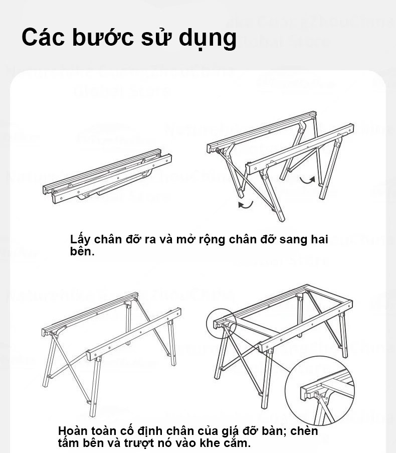 Bàn gấp dã ngoại Naturehike IGT Folding Outdoor Table CNK2300JJ016