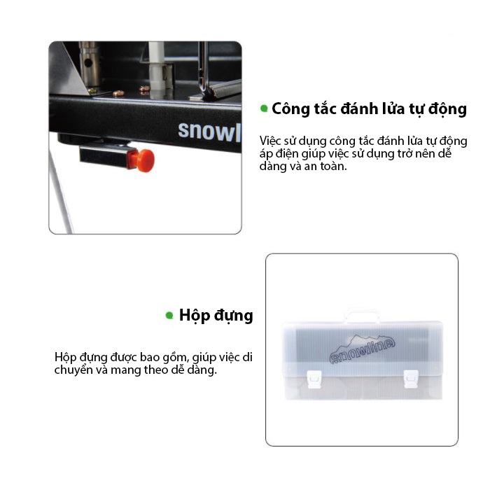 Bếp gas đôi cắm trại Snowline Slim Two Burner SN45UGG007
