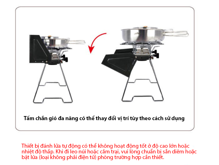Bếp gas đôi cắm trại Snowline Slim Two Burner SN45UGG007