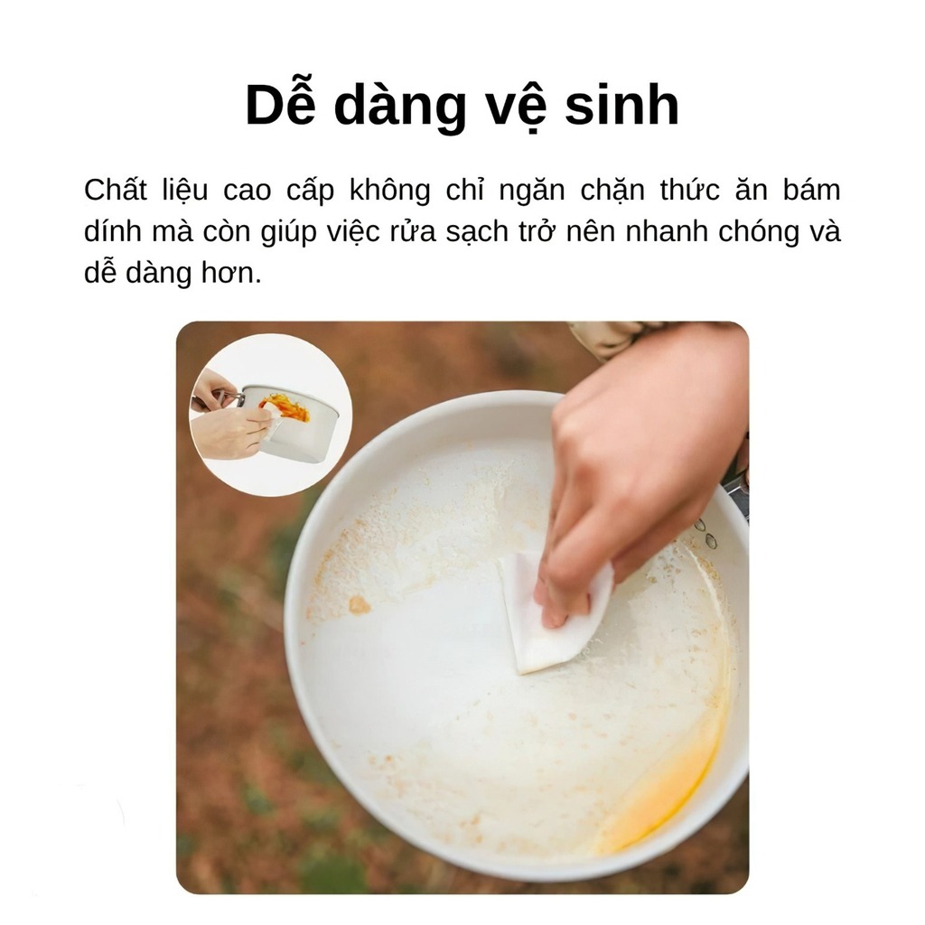 Bộ nồi dã ngoại tráng men Naturehike Enamel Camping Cookware Set CNK2450CF013