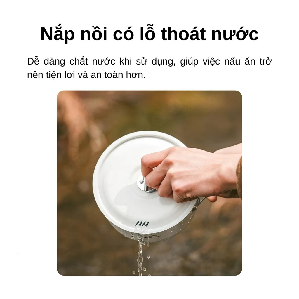 Bộ nồi dã ngoại tráng men Naturehike Enamel Camping Cookware Set CNK2450CF013