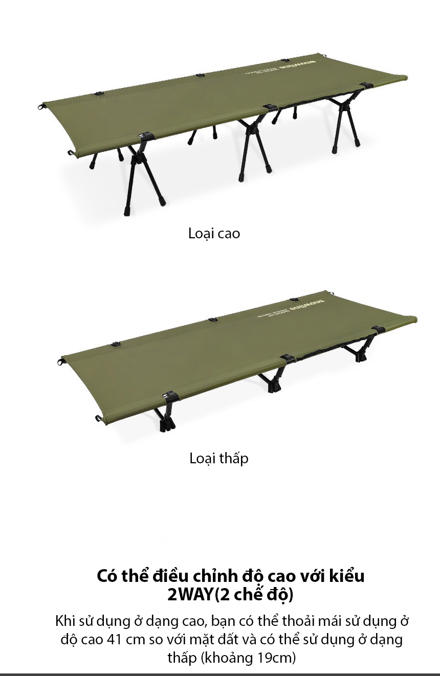 Giường cắm trại Snowline Camping Cot 2Way SNH5UBD001