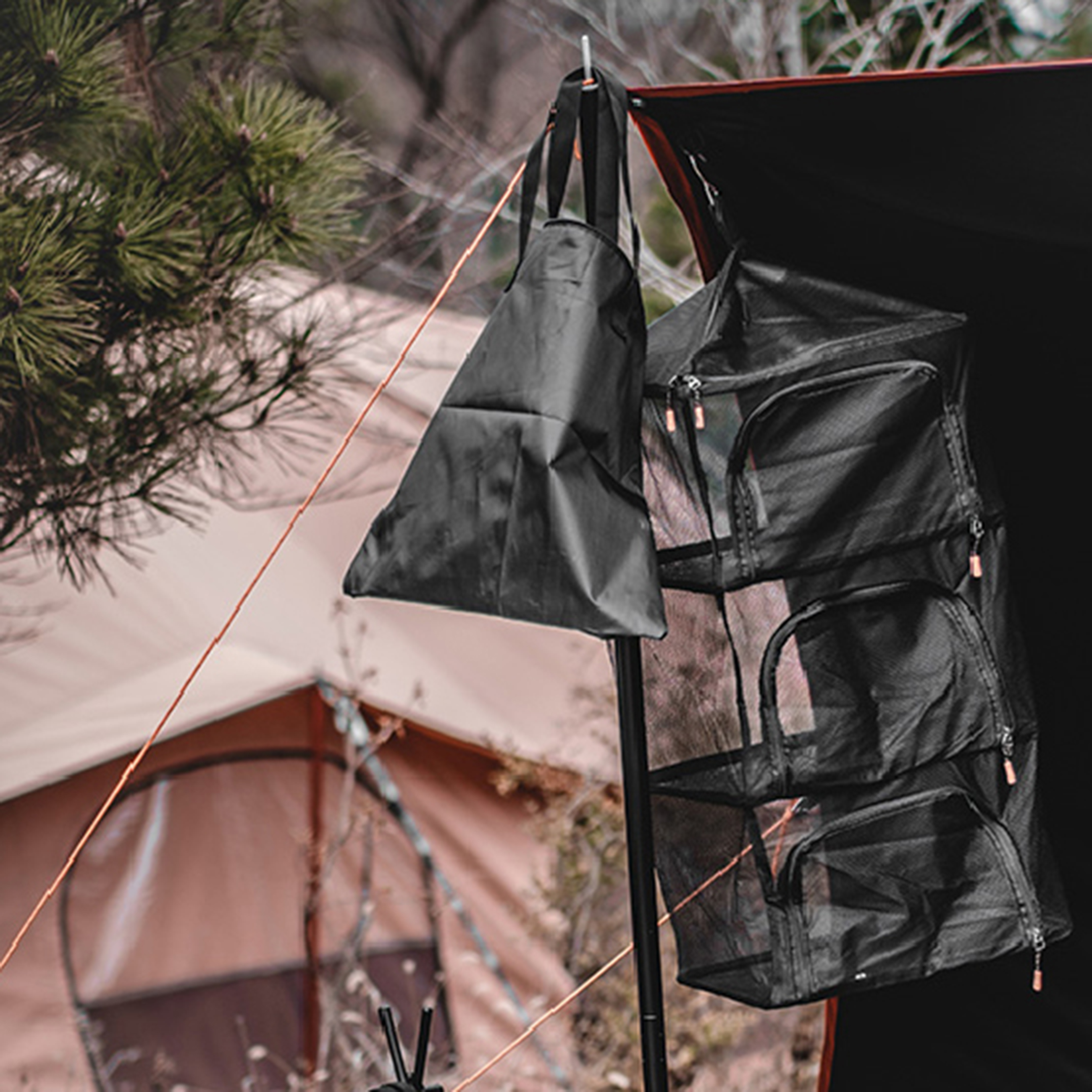 Giá treo đồ cắm trại ForestCube 4 compartment square tableware drying net P00000LO