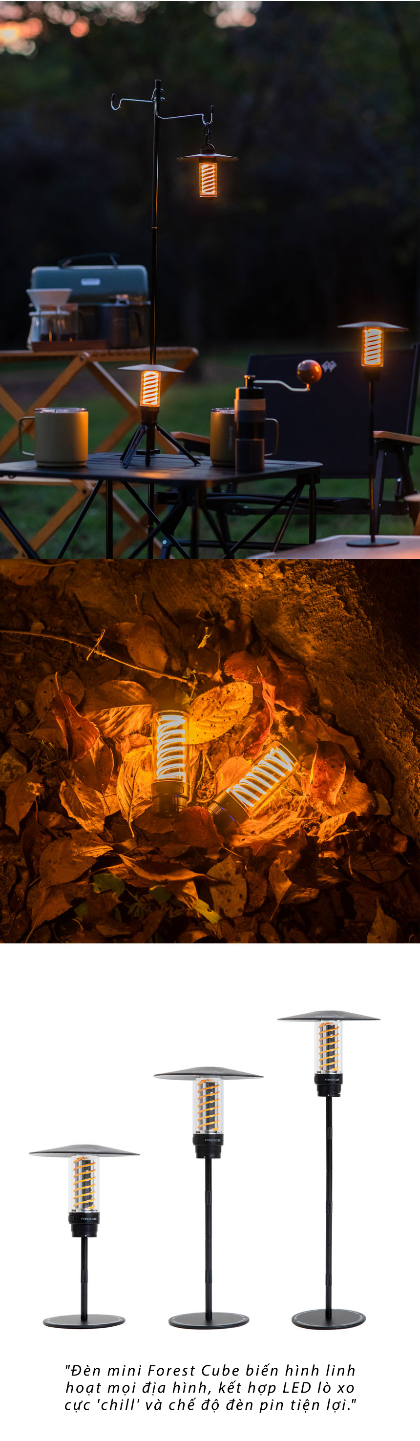 Đèn cắm trại mini ForestCube Trans Mini Lantern P00000NO