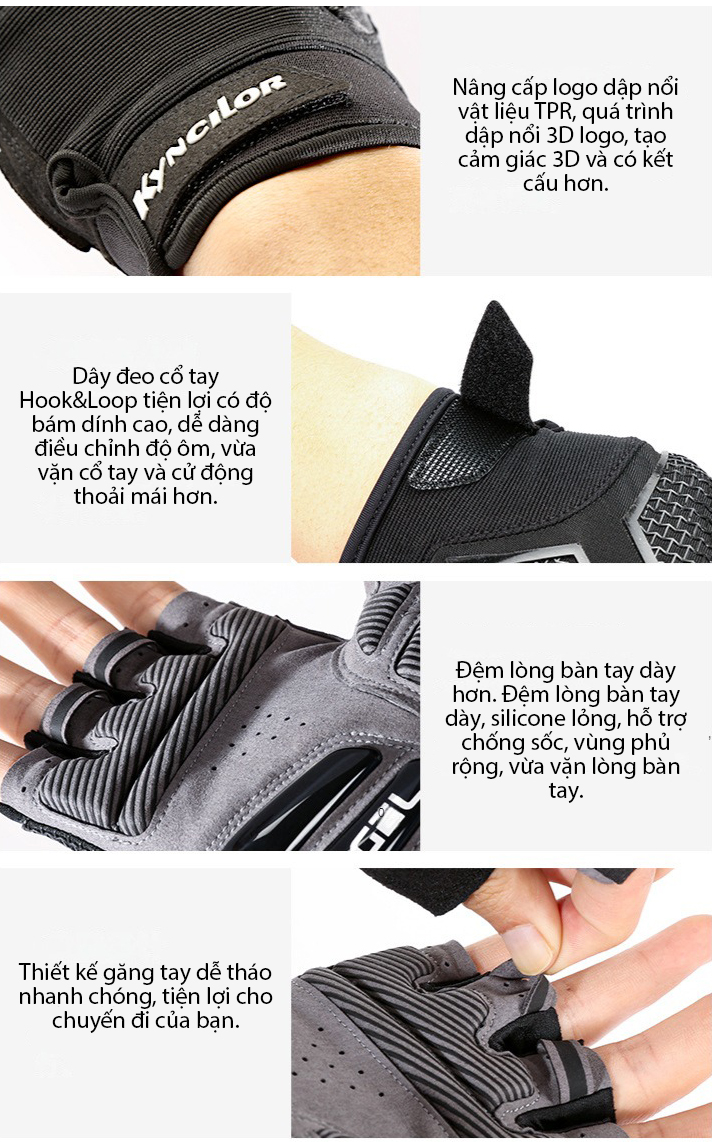 Găng tay thể thao hở ngón Kyncilor A0028