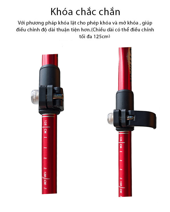 Gậy leo núi gấp gọn Gothiar Ultralight Trekking Pole GT250002-N85