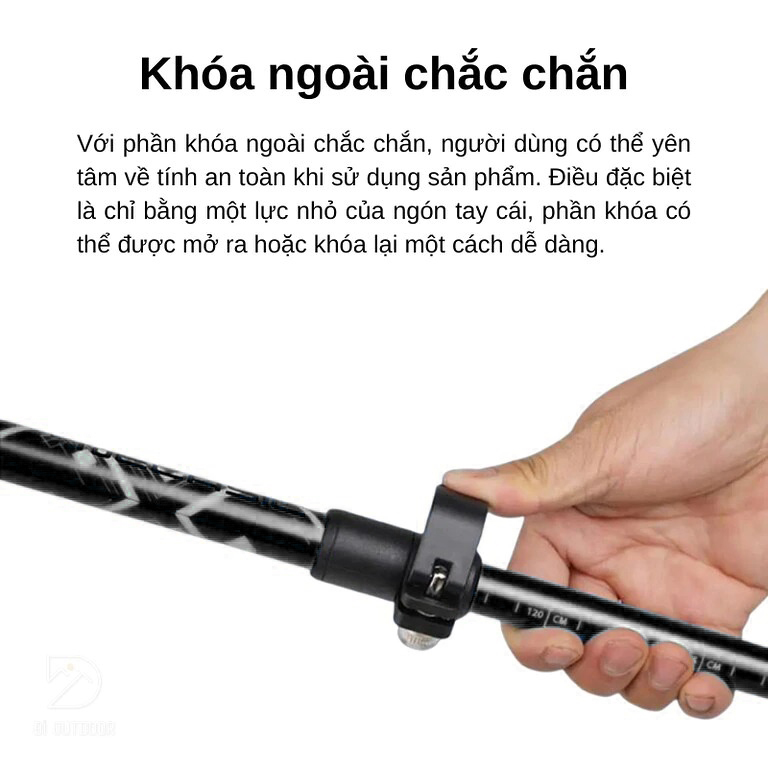 Gậy leo núi gấp gọn Necasil Ultralight Trekking Pole N82