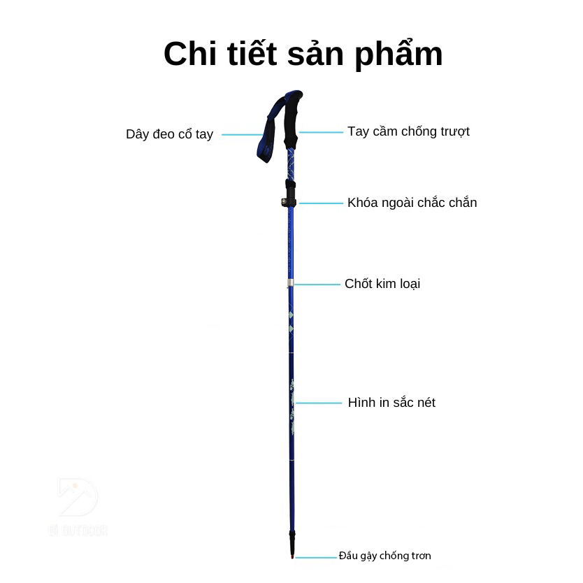 Gậy leo núi gấp gọn Necasil Ultralight Trekking Pole N82