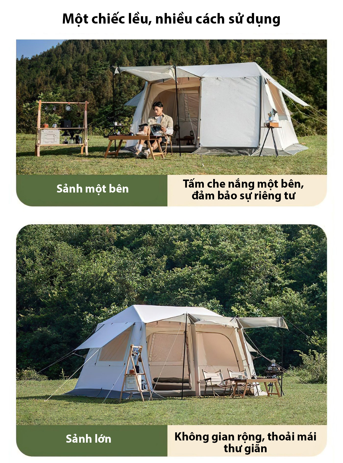 Lều khung bơm hơi Naturehike Inflatable Tent Glamping Village 8.5 CNK2300ZP019