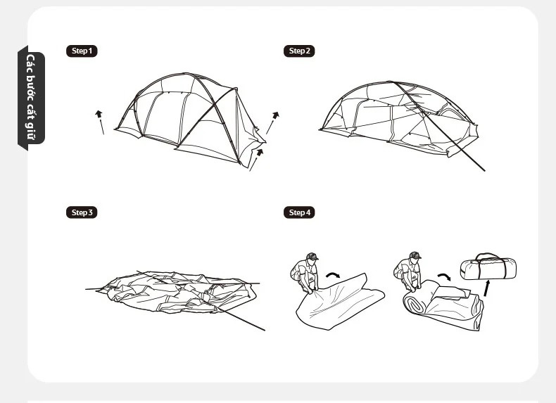 Lều cắm trại 3 phòng Naturehike Ultralight Two Bedroom One Room Tent CNK2300ZP030