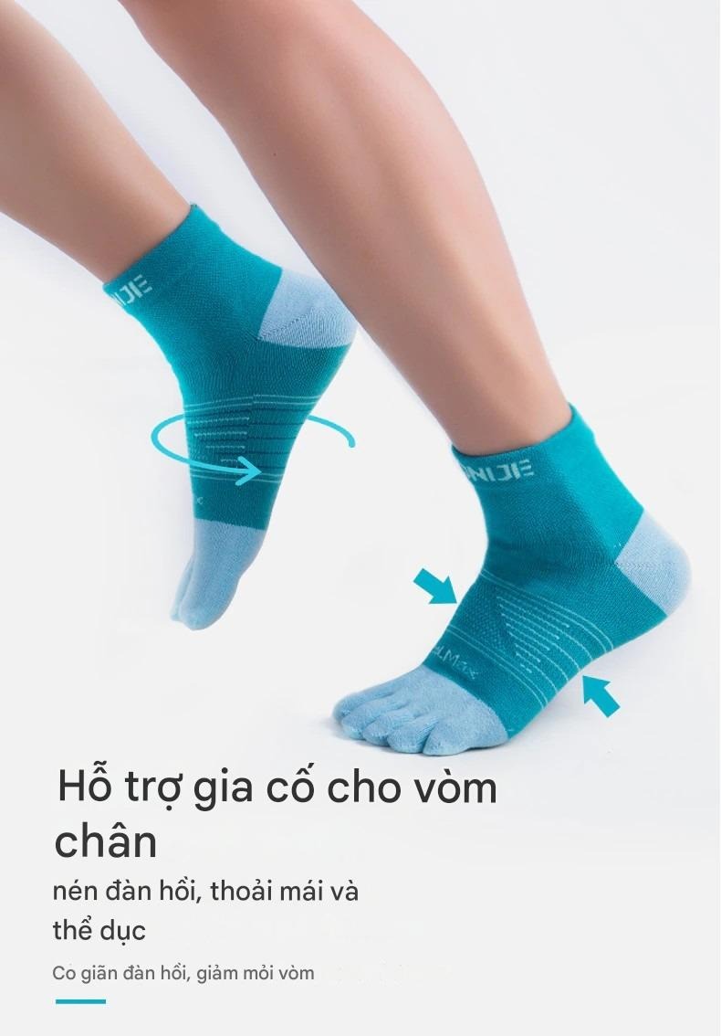 Tất chạy bộ xỏ ngón cổ lửng Aonijie Toe Socks E4806S