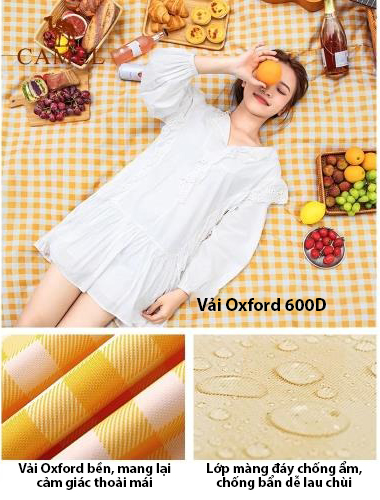 Thảm dã ngoại Camel Thickened Oxford Cloth Picnic Mat A1W3HR102