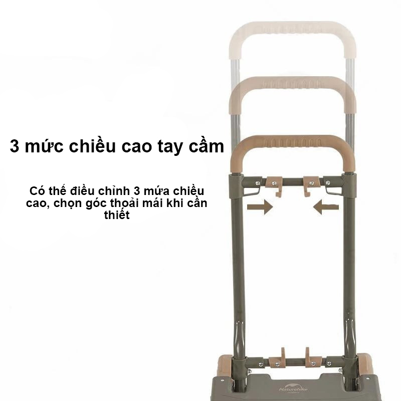 Xe kéo dã ngoại gấp gọn Naturehike Foldable Camping Cart CNH22JU024