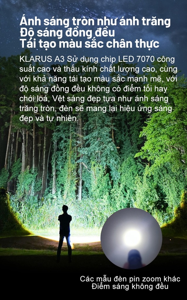 Đèn pin cầm tay Klarus Flashlight A3