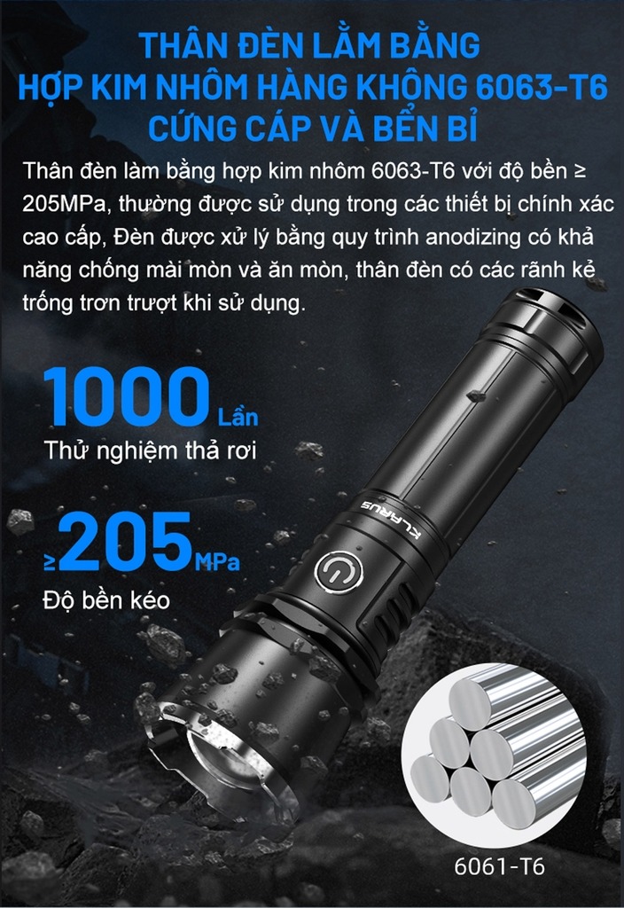 Đèn pin cầm tay Klarus Flashlight A3