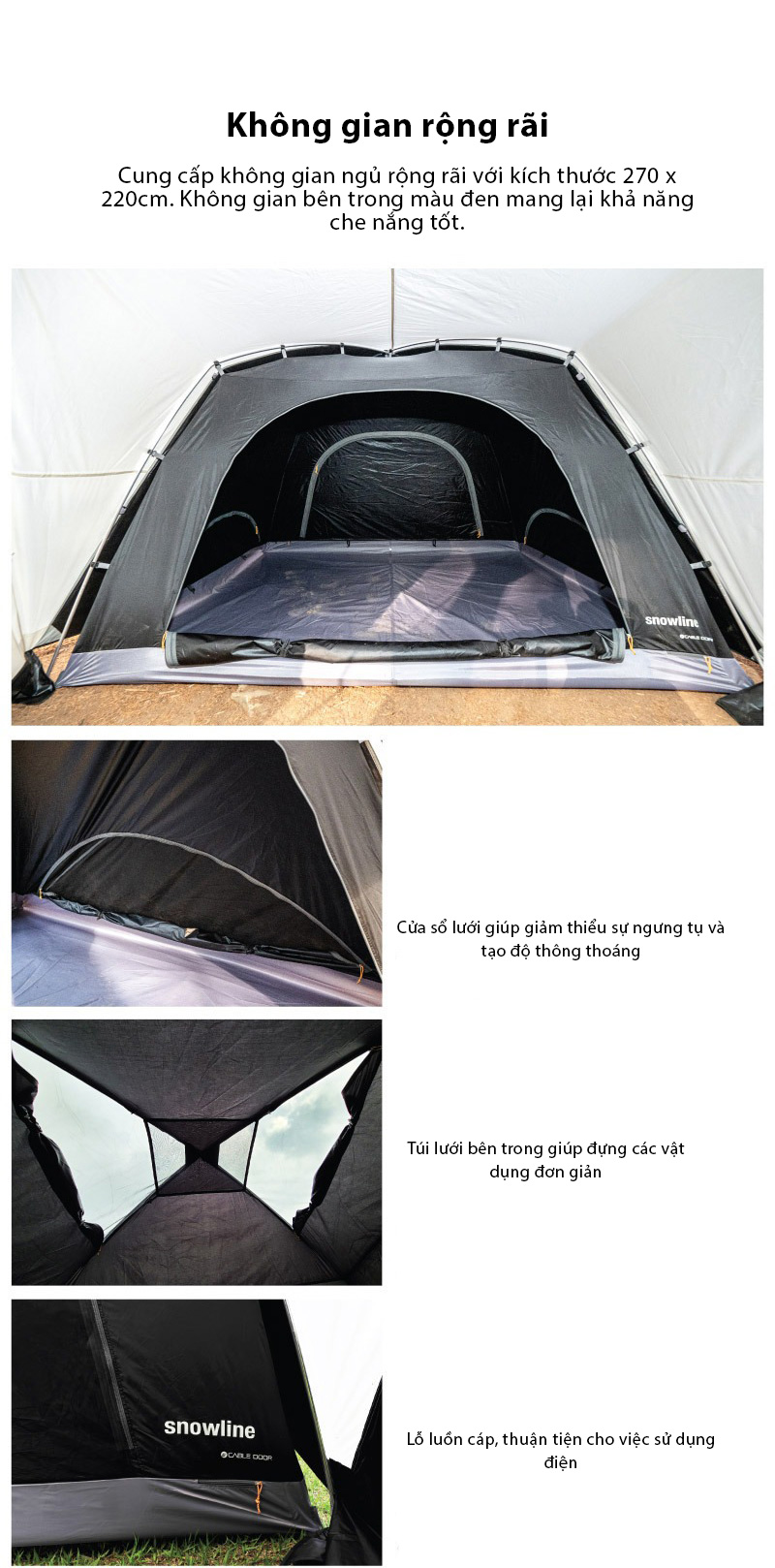 Lều cắm trại 4 người Snowline Astra Dome Tent SND5ULT011