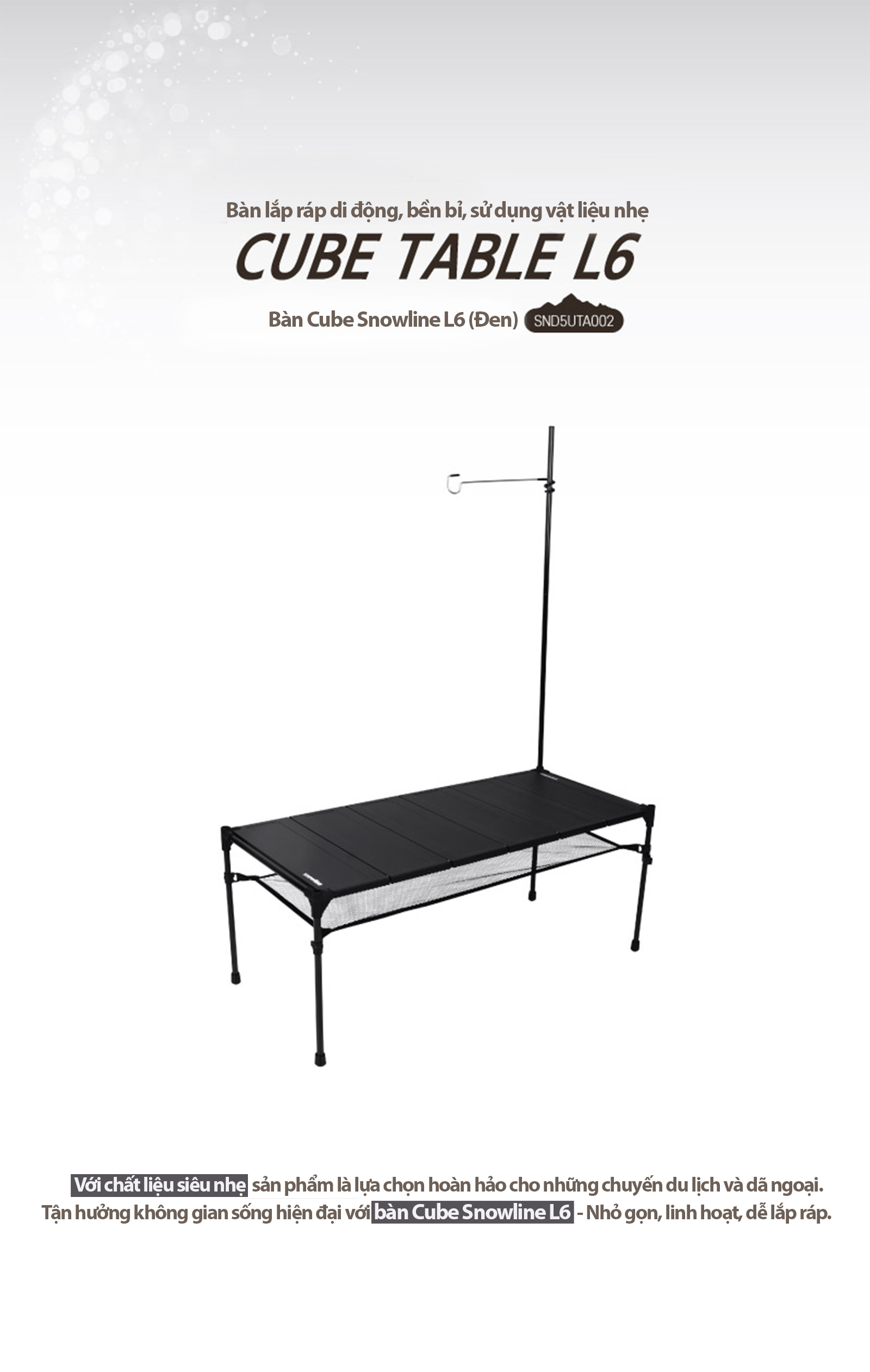 Bàn gấp Snowline Cube Table L6 SND5UTA002