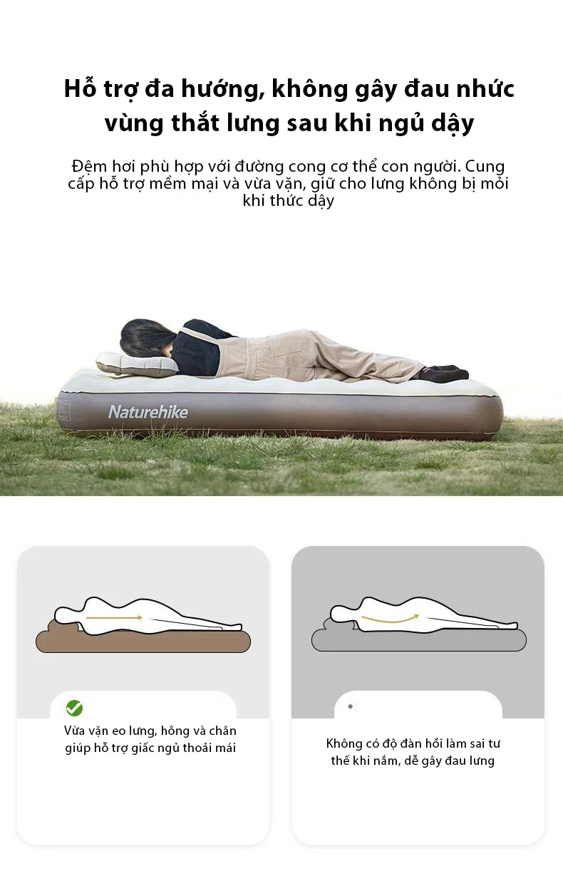 Đệm tự bơm hơi Naturehike Self-inflatable Mattress CNH23DZ10001