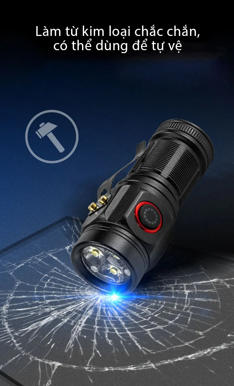 Đèn pin sạc cầm tay Cree Mini High Power Flashlight 3 Led W5182