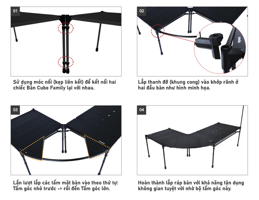 Tấm ghép nối tam giác cho bàn gấp L6 Snowline SN85UTA003