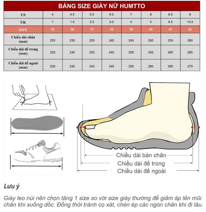 Giày leo núi nữ cổ thấp Humtto Hiking Shoes 140503B-3