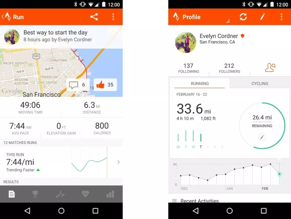 App chạy bộ Strava Running and Cycling (Android, iOS: Free)