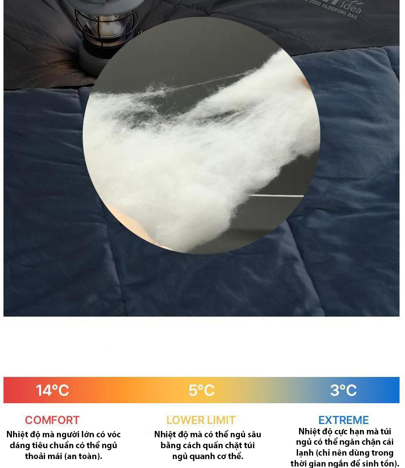 Túi ngủ Snowline Sleeping Soft Warm 1000 Crazy CRH5USB002