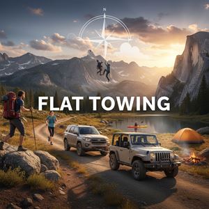 Kéo xe 4 bánh chạm đất (Flat Towing) là gì?