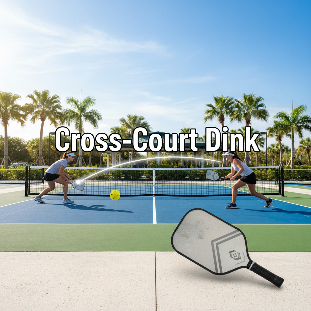 Dink chéo sân (Cross-Court Dink) là gì?