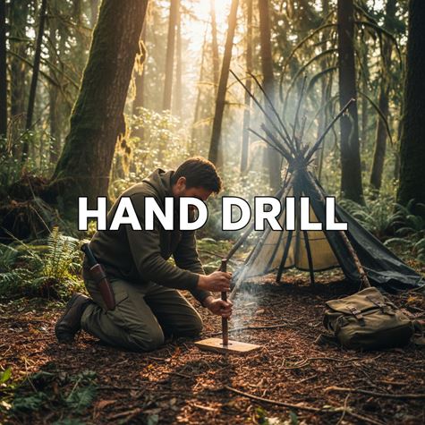 Mồi lửa bằng tay xoay (Hand Drill) là gì?